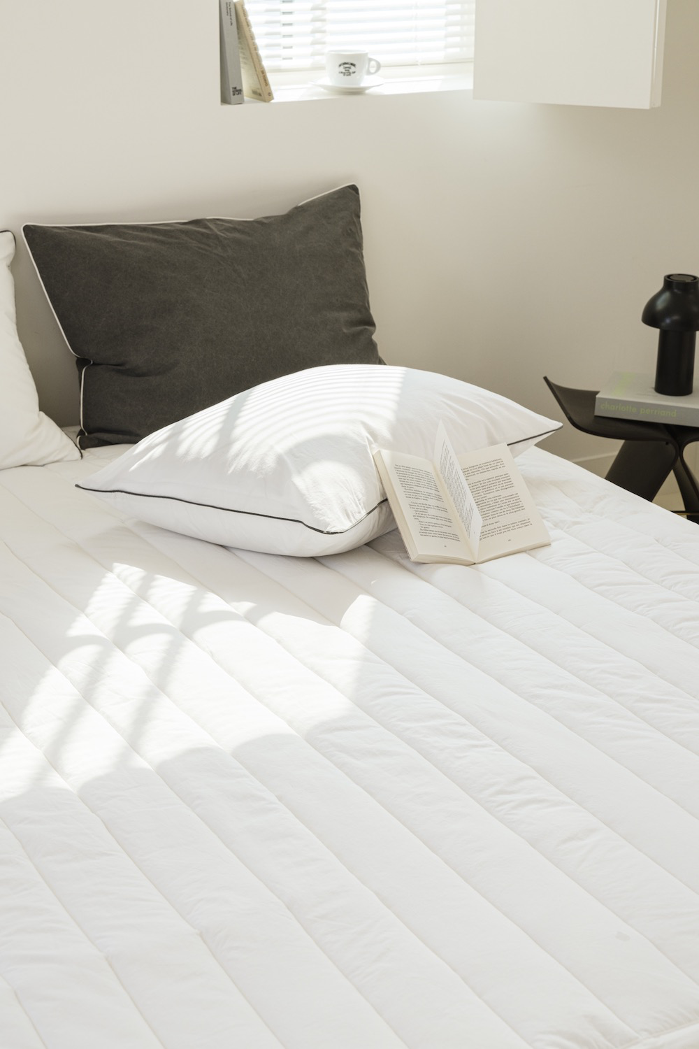 cotton solid mattress pad