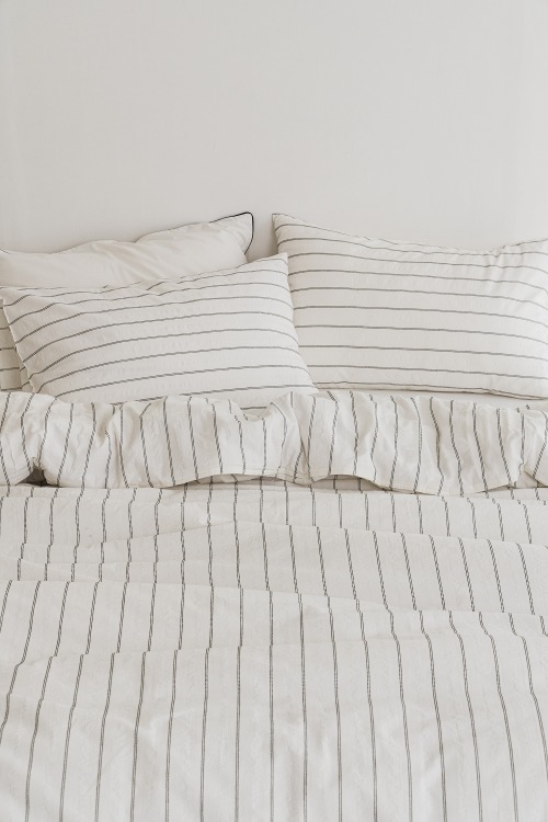 stitch stripe pillow cover